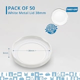 thumbnail of Universele  metalen doppen 82mm - 50 stuks: doppen voor conserve- en jampotten, Universele  dop