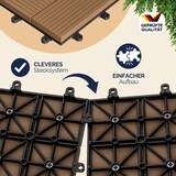 thumbnail of Casaria WPC Fliesen 11x Mosaik Terrakotta