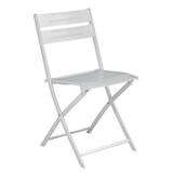 thumbnail of sedia in alluminio pieghevole,colore bianca. Design senza braccioli, garantendo una maggiore flessibilità di movimento.