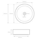 thumbnail of ECD Germany Aufsatzwaschbecken Keramik Weiß Ø355×120 mm, rund, ohne Überlauf, inkl. Ablaufgarnitur – Design Waschschale