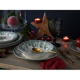 thumbnail of CreaTable Weihnachten Grün Tellerset 12-tlg Steingut