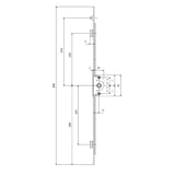 thumbnail of Crémone De Coulissant F15 Simple Longueur 600mm Côte D 300mm Ferco G 13954 06 0 1
