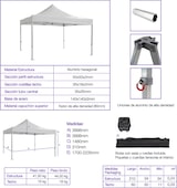 thumbnail of Tenda Pavilhão Dobrável Profissional 4x4m | Alumínio Hexagonal 50x50x2 mm | Teto PVC 520g/m² Reação ao Fogo M2 | Branco