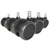 thumbnail of 5x Hartbodenrollen ROLO 11mm / 65mm Büro-Stuhl-Rollen No-Noise (5er Pack) hjh OFFICE