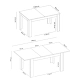 thumbnail of Dmora Ausziehbarer Tisch Midland, Ausziehbare Konsole für Esszimmer, Ausziehbarer Küchentisch mit Verlängerung, 140/190x90h78 cm, Eiche