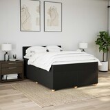 thumbnail of vidaXL Boxspringbett mit Matratze Schwarz 140x190 cm Stoff