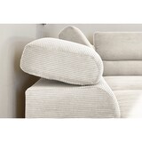 thumbnail of KAWOLA Sofa DELIA Ecksofa Feincord weiß Recamiere links