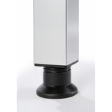 thumbnail of PROREGAL Schreibtisch Pejo | Eiche | Silber Gestell | BxT 80x80cm | Arbeitshöhe 68-76cm | höhenverstellbar | 4-Fuß-Gestell eckig