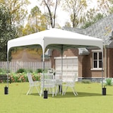 thumbnail of Carpa plegable 2,5x2,5x2,7 m cenador de jardín emergente con altura ajustable anti-UV impermeable 4 bolsas de arena y bolsa de transporte blanco