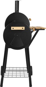 thumbnail of tectake Grill barbacoa para carbón con termómetro  Negro