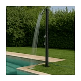 thumbnail of Ducha Solar Exterior 20L Altura 217cm 3.5Bar Ø 15cm Cromo Negro Cabezal y Mezclador Ducha Piscina Jardín Playa KZ