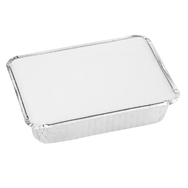 Barquette aluminium 1900 ml + couvercle en carton par 800 pièces JORIDEAL