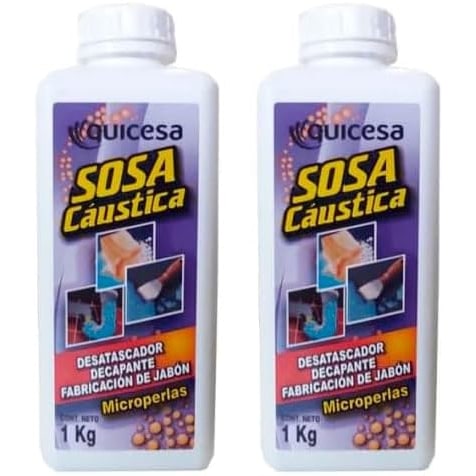 Soda cáustica 1kg. 2 uds