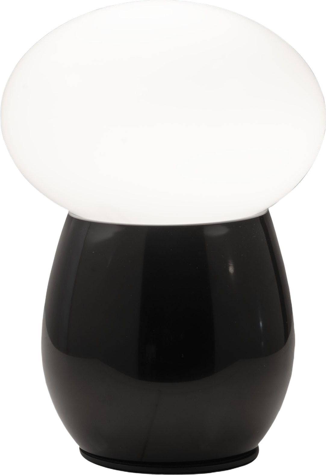 Freddy Tischleuchte aus schwarzem, mundgeblasenem Glas, E27-Fassung (40 W), integrierter Schalter, elegantes und modernes Design - Kollektion Freddy