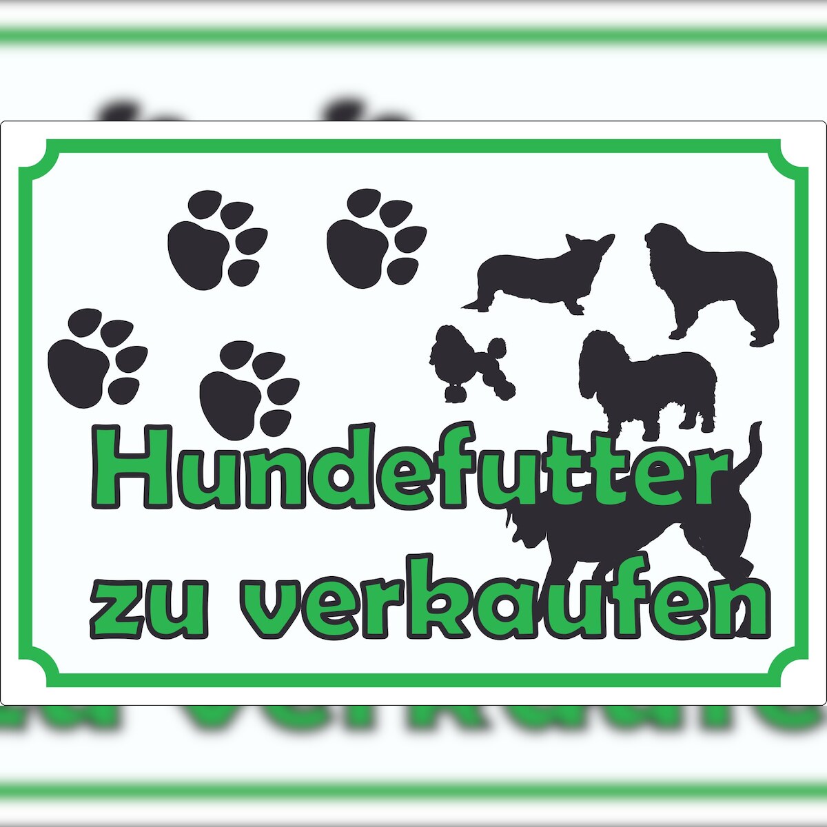 HB-Druck Werbeaufkleber Aufkleber Hundefutter A3 (297x420mm)