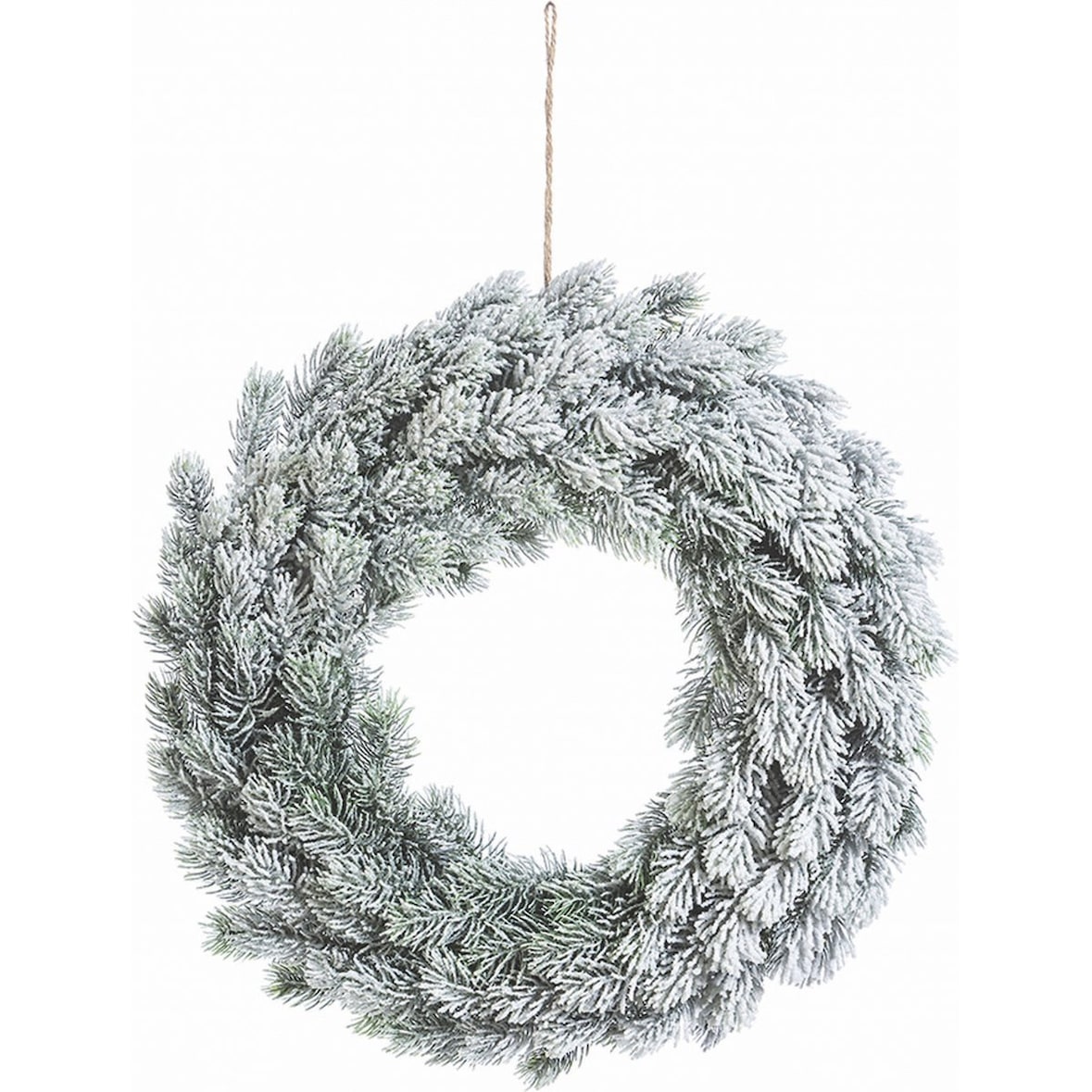 Extra grote kerstkrans sneeuw ø 48 cm - Wit