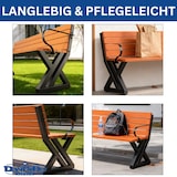 thumbnail of DanDiBo 2x Bankgestell mit Lehne Metall Schwarz Set DIY Bank Füße Bankkufen Bankbeine 96670 Sitzgestell für Gartenbank Robust Stabil