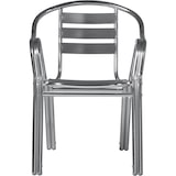 thumbnail of poltrona impilabile in alluminio con doppio tubo colore Grigio