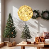 thumbnail of WellHome - Champagnergoldene leuchtende Weihnachtskugel mit 40 warmweißen LED-Lichtern Ø25cm