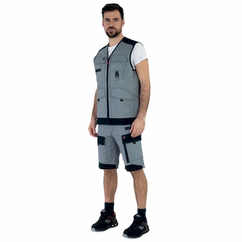 Lafont - Gilet de travail sans manches TROWEL Gris / Noir Taille M