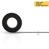 thumbnail of Intirilife Doppelseitiges Schaumklebeband Schwarz - Größe: 8mmx30m - Montageklebeband Hochleistungsklebeband Schwerlast Tape Extra stark