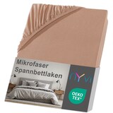 thumbnail of Spannbettlaken DreamScience Mikrofaser - Weich & Anschmiegsam, Rundumgummizug, Bügelfrei 90x200 - 100x200 cm nougat