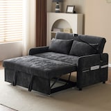 thumbnail of Schlafsofa 129x163 cm aus Chenille mit USB-Anschluss – modernes, komfortables Wohnzimmer Sofa in Grau, vielseitig nutzbar