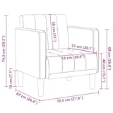 thumbnail of vidaXL Sessel mit Armlehnen Blau 53 cm Stoff