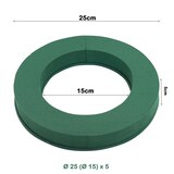 thumbnail of 2 Nass Steckschaum Kranz 25cm ringförmige Plastikunterlage Frischblumen Schnittblumen Steckmasse Steckschwamm Blumensteckschaum Ring Floristik Zubehör