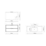 thumbnail of AQA Design Composizione da bagno in MDF 4 pezzi SOLMIRA azzurro tiffany L.81 P.46,5 H.190 MPSO08-TIF