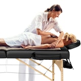 thumbnail of 3 Zonen Massageliege Somwang mit 7,5cm Polsterung und Holzgestellschwarz