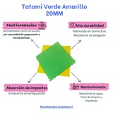 thumbnail of Arquiservi - Esterilla Tatami Puzzle 1x1x20mm Verde-Amarillo(Lote 16Uds)  Antideslizante, yoga, pilates.