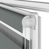 thumbnail of vidaXL Zebra rolgordijn 135x200 cm stofbreedte 130,9 cm donkergrijs