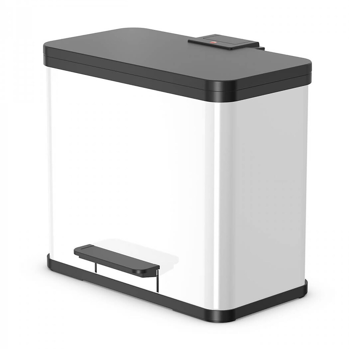 Hailo 0630-230 Hailo Tret-Abfalltrenner Öko duo plus L, 17+9 L, weiß