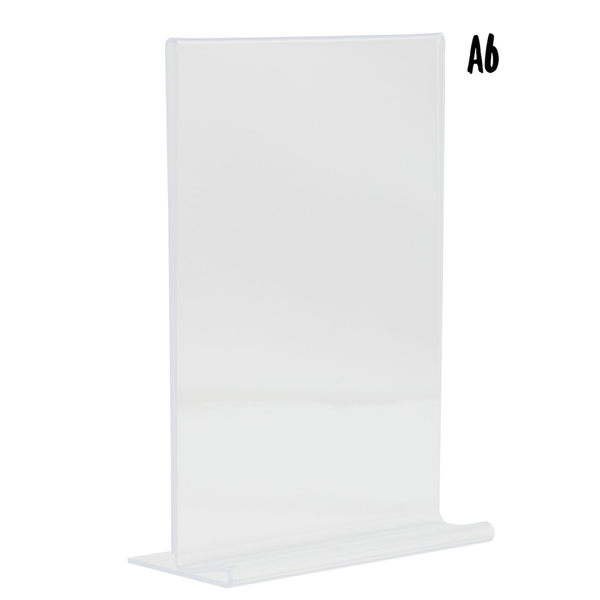 Securit® Porta-cartaz transparente A6 - Vertical - Acrílico - Dupla face
