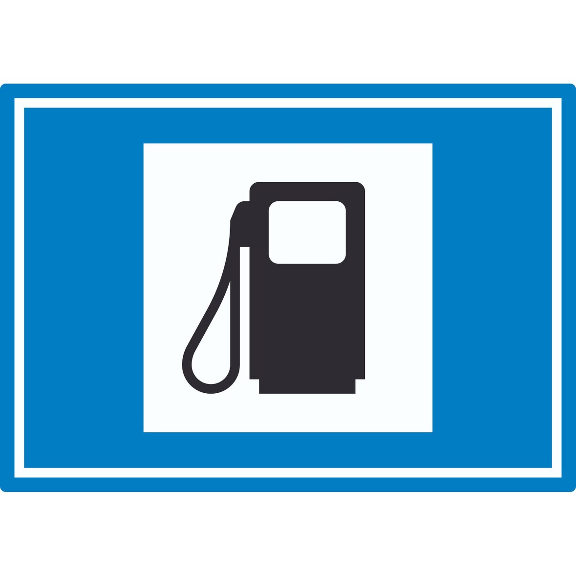 Tankstelle Symbol Aufkleber A8 (52x74mm)