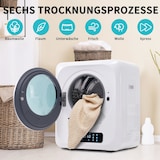 thumbnail of Mini Wäschetrockner 49x43x59cm 3kg Elektrischer Ablufttrockner Wandmontage Energieeffizient mit 6 Programmen Überhitzungsschutz 850W Weiß