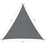 thumbnail of tectake Toldo de polietileno con forma de vela, gris - 5 x 5 x 5 m gris