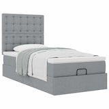 thumbnail of vidaXL Ottoman-Bett mit Matratze Hellgrau 80x200 cm Stoff