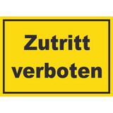thumbnail of Zutritt verboten Schild gelb-schwarz A1 (594x841mm)