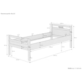 thumbnail of Massivholzbett Überlänge Seniorenbett Buche 90x220 Einzelbett hohes Bett V-60.74-09-220  Rollrost und Matratze inkl.