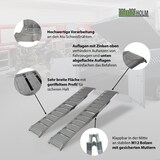 thumbnail of TRUTZHOLM 2 x Auffahrrampe klappbar 180 cm Traglast 400 kg Alu grau geriffelt/ gelocht Verladerampe