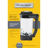 thumbnail of Hamilton Beach Vaso para batidoras Rio HBB255 y Tango HBH455  de 1,4 L