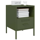 thumbnail of Tables de chevet 2 pcs vert olive 36x39x50,5 cm acier – Modèle Jasmin