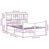 thumbnail of vidaXL Massivholzbett ohne Matratze Wachsbraun 150x200 cm Kiefernholz