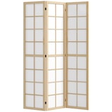 thumbnail of HOMCOM biombo de 3 paneles separador de ambientes plegable 120x170 cm biombo separador de ambientes para salón dormitorio oficina madera y blanco