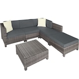 thumbnail of tectake Set da giardino in rattan con telaio in alluminio e imbottitura di 10 cm - grigio - 403835