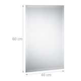 thumbnail of Relaxdays Spiegel rahmenlos, Wandspiegel 40x60 cm, Hoch- & Querformat, Facettenspiegel für Bad, Flur, Gäste-WC, klar