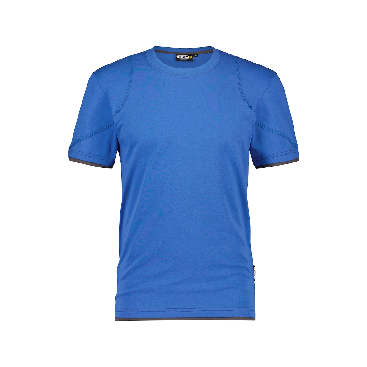 DASSY® Kinetic T-Shirt Arbeit azurblau/anthrazitgrau 4XL