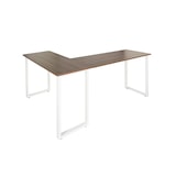 thumbnail of Eckschreibtisch / Schreibtisch / Computertisch WORKSPACE BASIC I 165 x 120 cm walnuss / weiß hjh OFF
